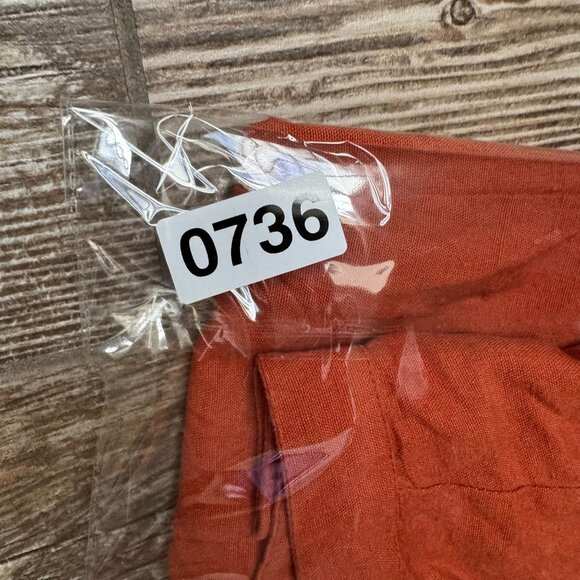 ASOS Button Front Midi Skirt‎ Womens 6 Pockets Linen Blend Cottagecore A Line - Picture 8 of 8